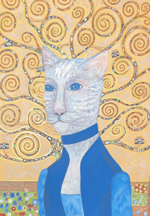 Сountess La Purr 绘画, 15.8x11.7 in