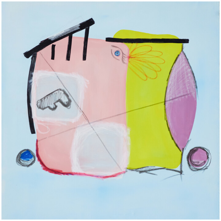 Peinture intitulée "Casa Moderna n°004" par Riccardo Bonavires, Œuvre d'art originale, Acrylique Monté sur Châssis en bois