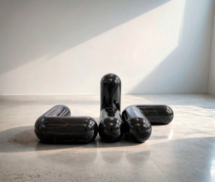 Sculpture titled "MB3+ Autor" by Pepe Guerrero, Original Artwork, Stone