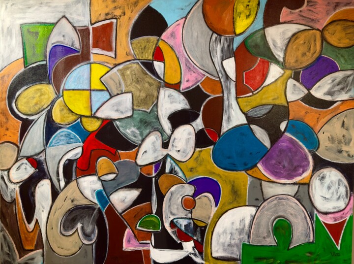 Mentre la mano mi tenevi 绘画, 59.1x78.7 in