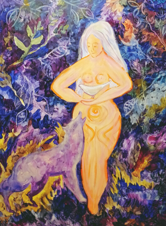 Guardians of the Primordial Woods 绘画, 31.5x23.6 in