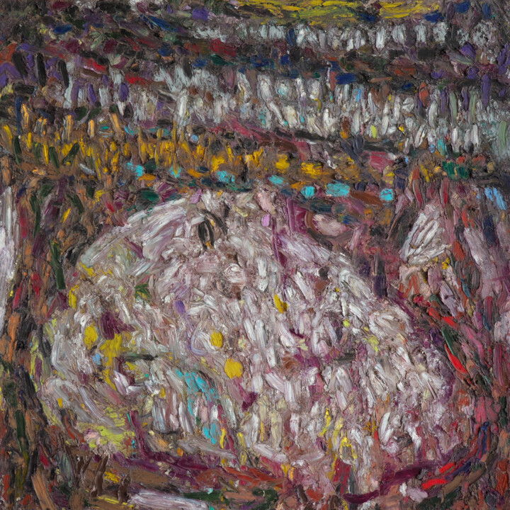 LIVING STONE (la mort n'existe pas) 绘画, 11.8x11.8 in