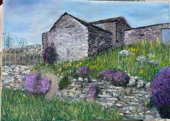 Springtime at the Barns 绘画, 19.7x27.6 in