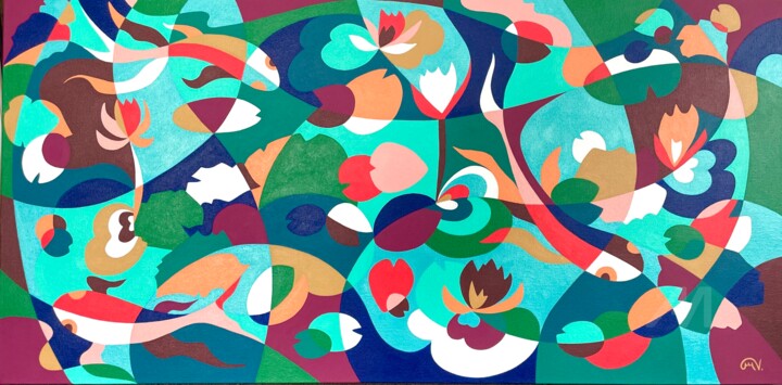 绘画,  19.7x39.4 in 