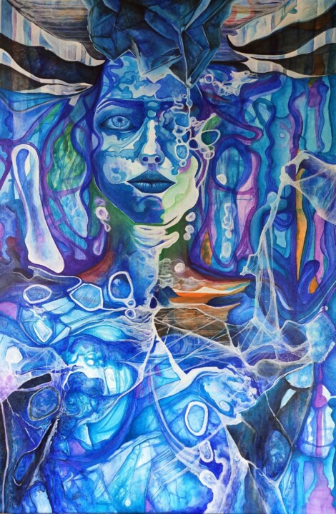 Peinture intitulée "Princess Tisul" par Carlos Paredes Colin, Œuvre d'art originale, Acrylique