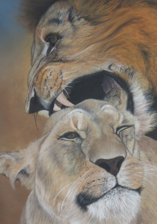 Les lions 绘画, 0.2x0.2 in