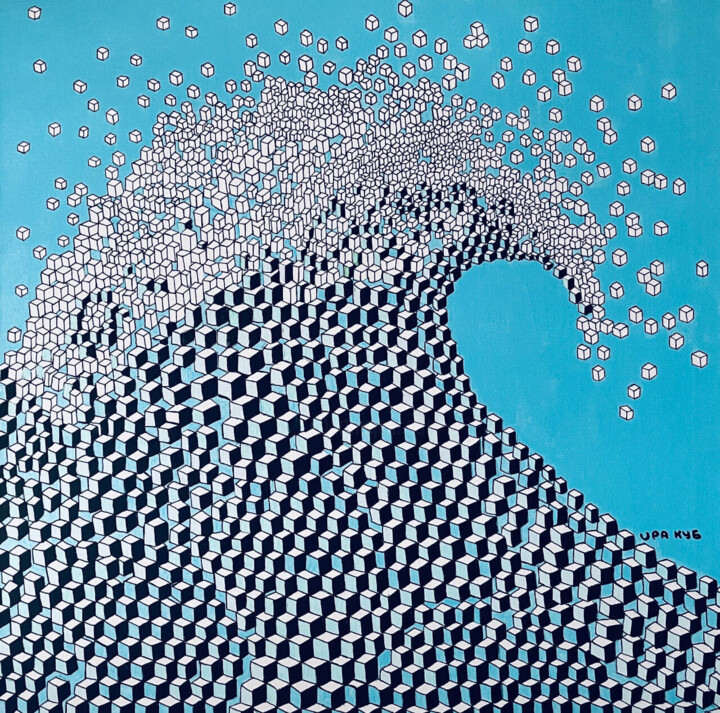 Wave 24 绘画, 31.5x31.5 in
