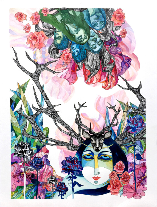 Im Garten Eden 图画, 25.6x19.7 in
