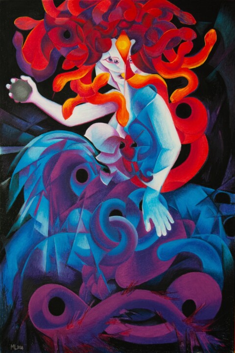 Medusa 绘画, 47.2x31.5 in