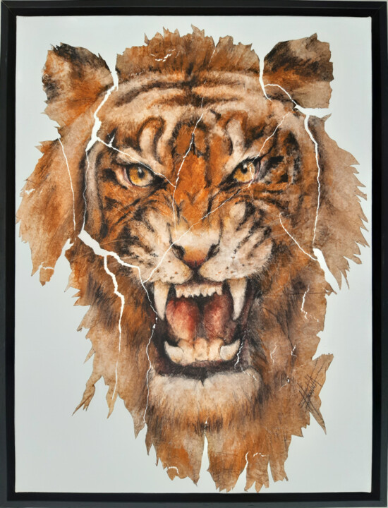 Tête de Tigre 绘画, 24x18.1 in