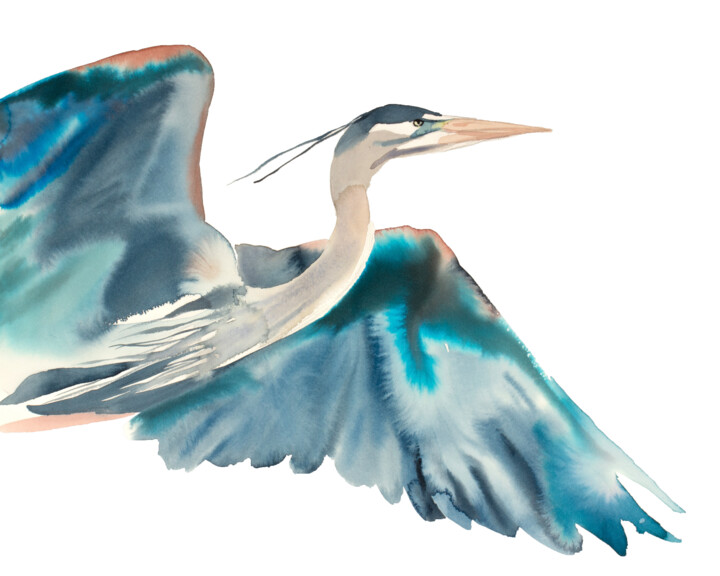 Heron No. 28 絵画, 16x20 in