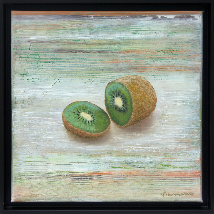 Smaragd | Original Öl Gemälde auf Leinwand 绘画, 11.8x11.8 in