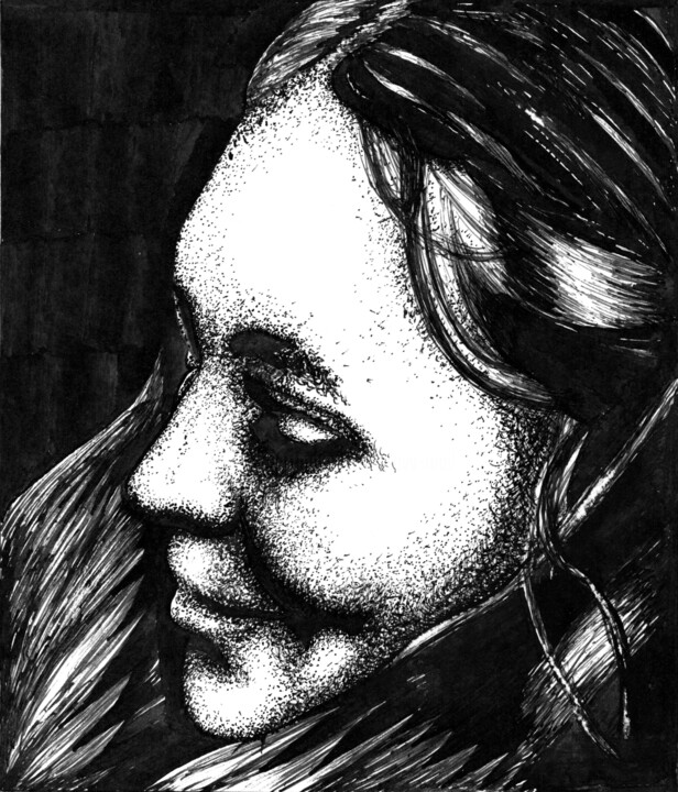 Windy Weather / Ветреная погода Рисунок, 7,9x6,7 in