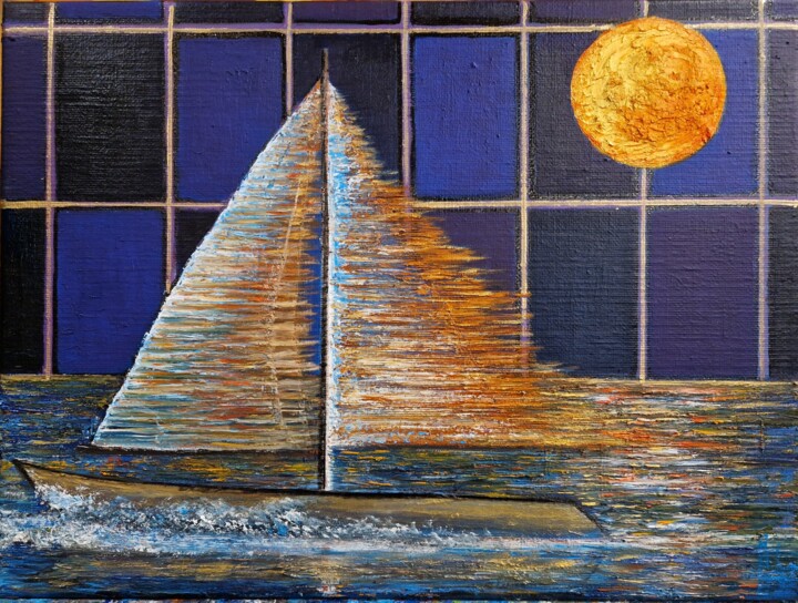 Peinture intitulée "L'échappée" par Ralph.S, Œuvre d'art originale, Huile