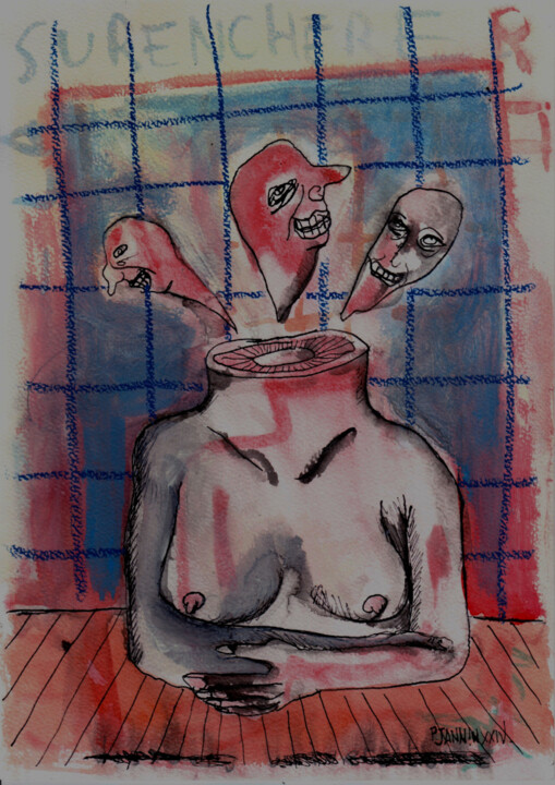 La surenchère Drawing, 11.7x8.3 in