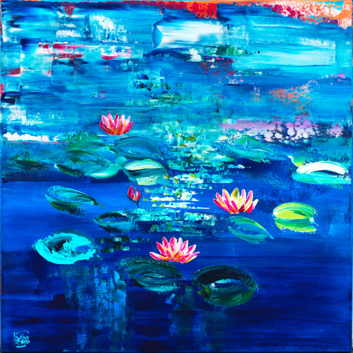 Nymphéas 176 绘画, 23.6x23.6 in