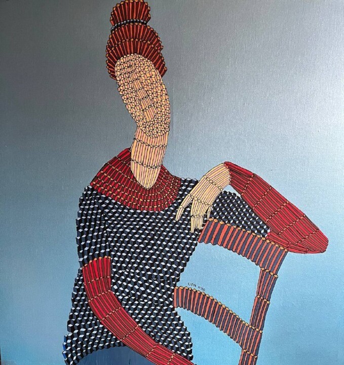 Portrait of the artist's wife 绘画, 31.5x31.5 in