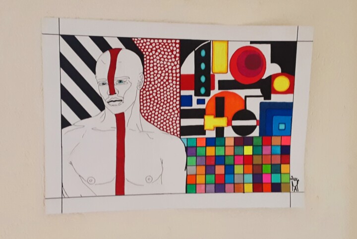 Il Gigante guerriero. 绘画, 19.7x27.6 in