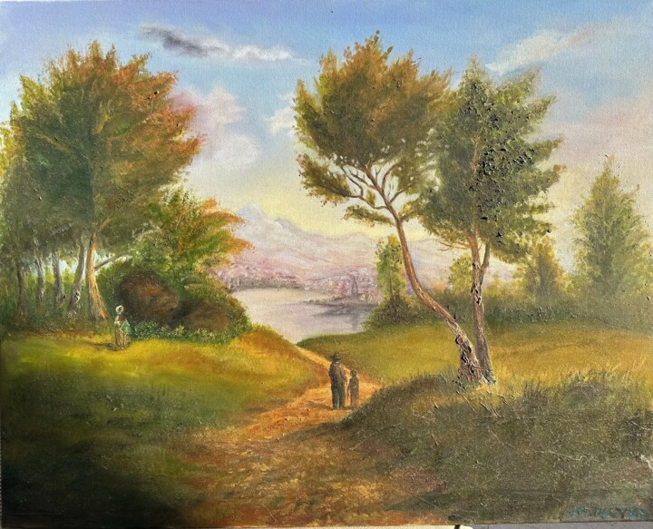 Journey through an Italianate Landscape 绘画, 23.6x29.5 in
