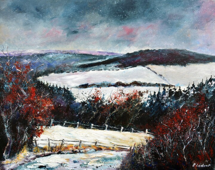 Winter in bois jacques 绘画, 27.6x35.4 in
