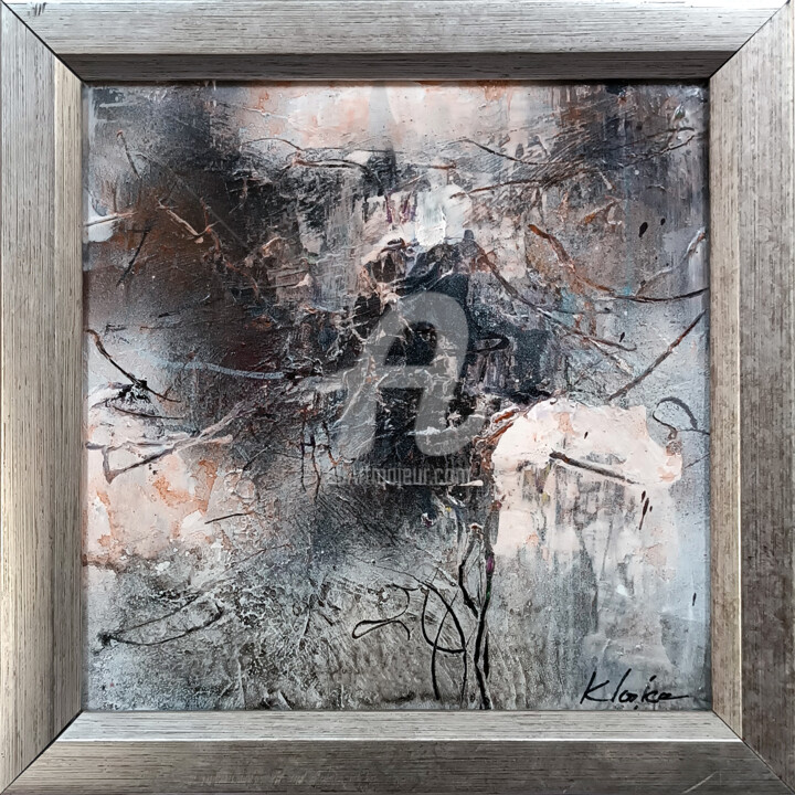 Framed small mindscape divine darkness and light master O KL 绘画, 11x11 in