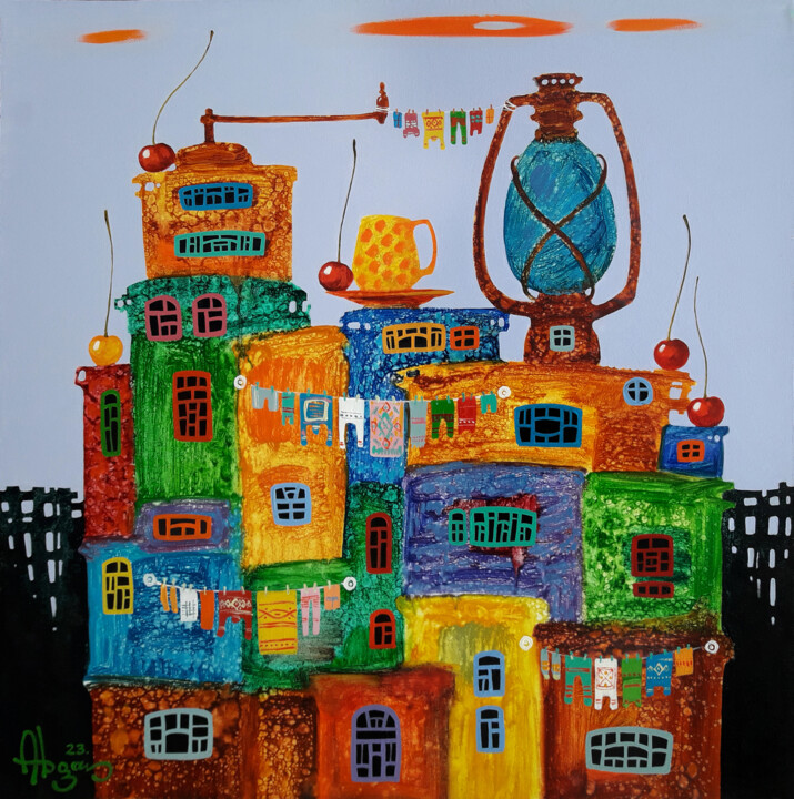 Childhood dreams-62 绘画, 23.6x23.6 in