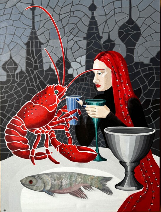 Dialogues on the existential 绘画, 31.5x23.6 in