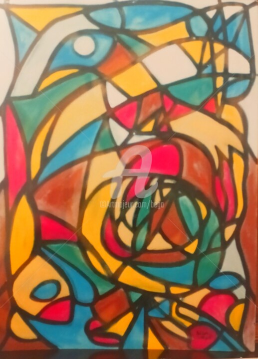 L'envol de l'oiseau © 绘画, 39.4x31.5 in