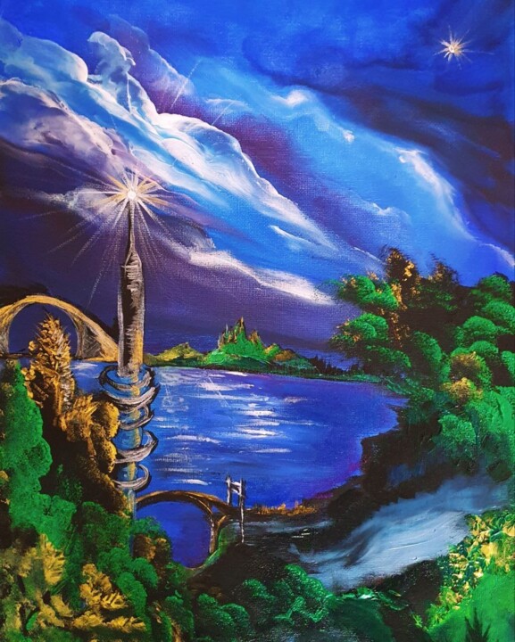 Beacon of Light 绘画, 15.6x11.4 in
