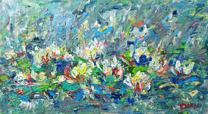 Morning in the lake 01 绘画, 23.6x39.4 in