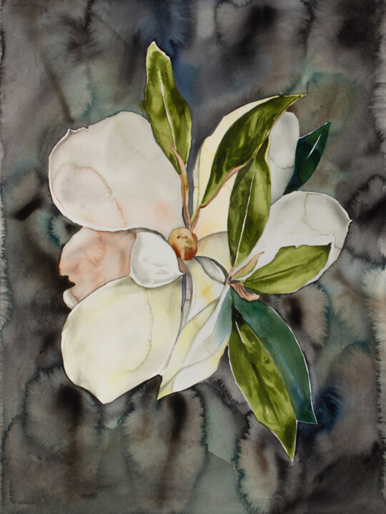 Magnolia Study No. 7 绘画, 30x22.5 in