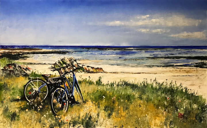Peinture intitulée "Plage atlantique 1" par Pdu31, Œuvre d'art originale, Huile