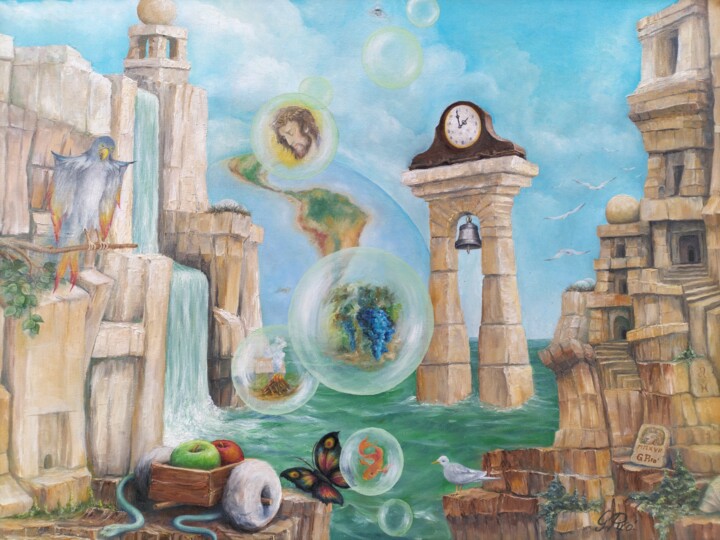 Gregory Pyra Piro surréalisme oeuvre peinture à l'huile ref 绘画, 19.7x23.6 in