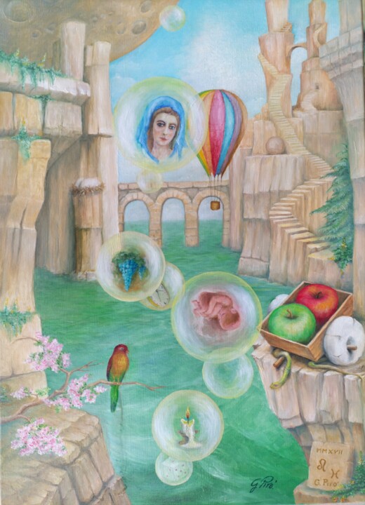 Gregory Pyra Piro peinture à l'huile ref 839257 绘画, 27.6x19.7 in