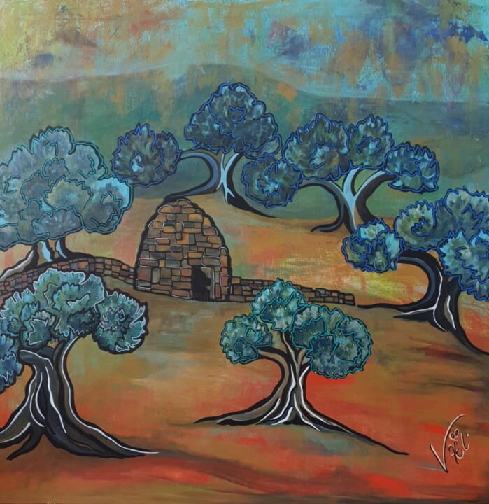 Oliviers du Lubéron Pittura, 47,2x47,2 in