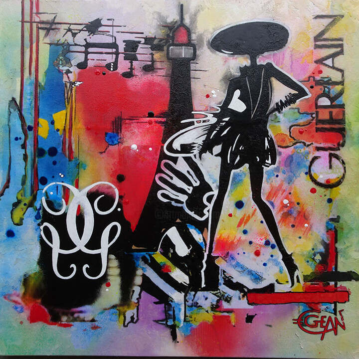 LA PETITE ROBE NOIRE 绘画, 31.5x31.5 in