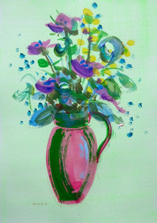 Flowers 绘画, 9.7x6.7 in