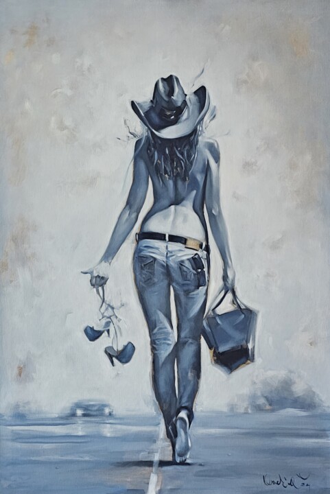 ,,On the road,, 绘画, 47.2x31.5 in