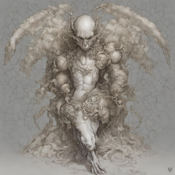 Digital Arts titled "Not an angel, not a…" by Reskatorsilver, Original Artwork, Digital Print