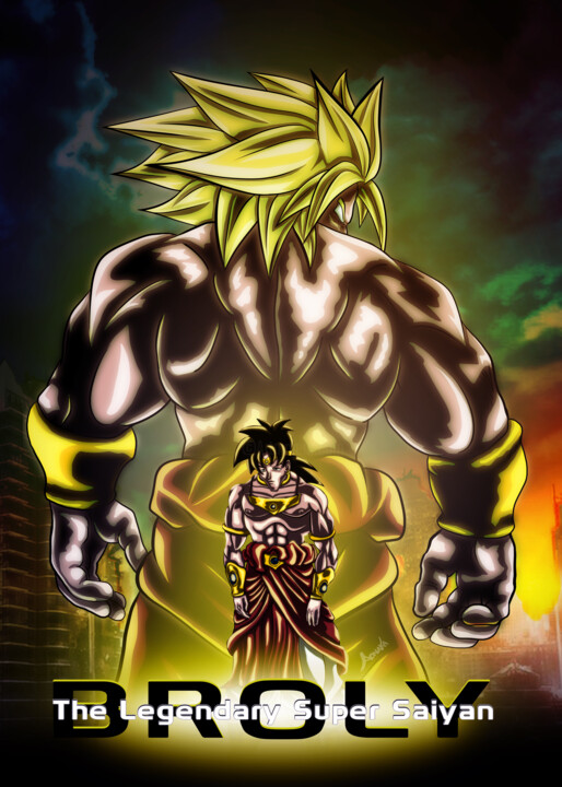FAN-ART - DRAGON BALL Z - BROLY The legendary Super Saiyan 数字艺术