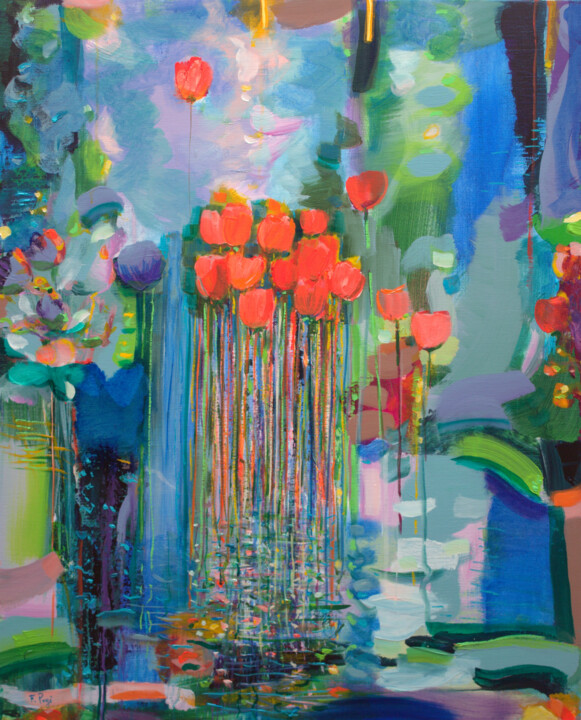 Héroïnes, il en fallait du courage pendant les inondations Painting, 39.4x31.9 in