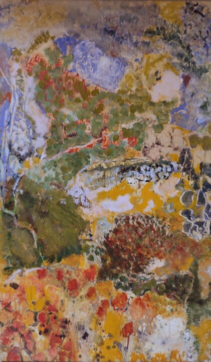 Painting titled "végétal 07" by Francis Giroux, Original Artwork, Acrylic