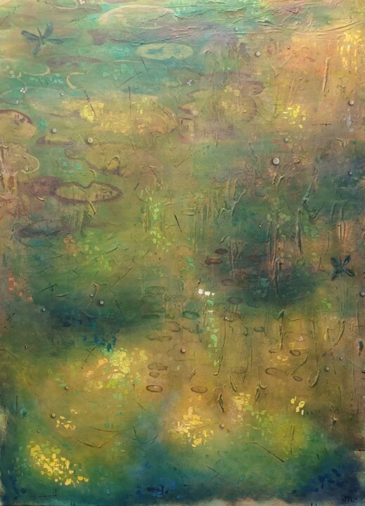 Peinture intitulée "Demoiselles" par Emmanuelle Gaillard, Œuvre d'art originale, Acrylique Monté sur Châssis en bois
