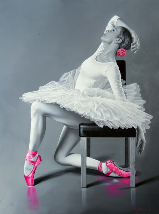 Ballerina - Graceful Elegance 绘画, 40x30 in