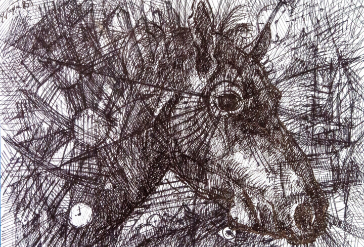 "Horse" 图画, 8.3x11.4 in