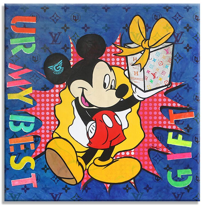 Mickey U R My Best Gift 绘画, 40x40 in