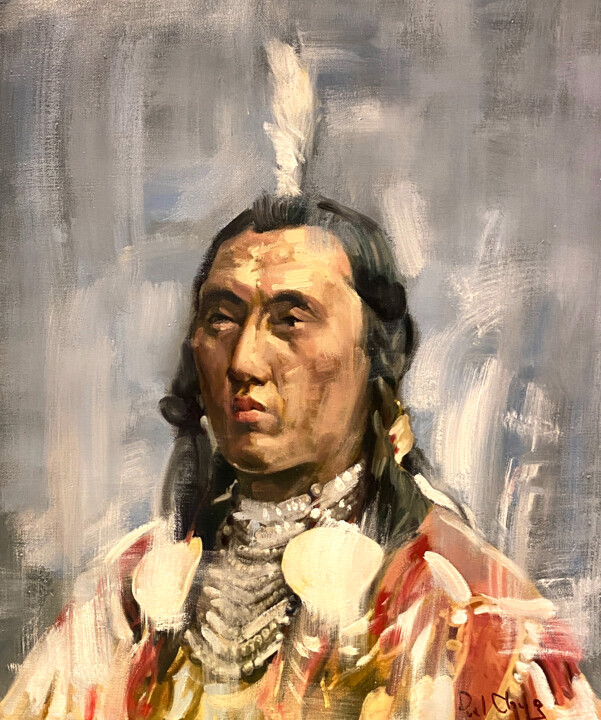 Young Crow Chief 绘画, 24x20 in