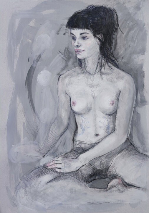 Evelina posing 图画, 39.4x27.6 in