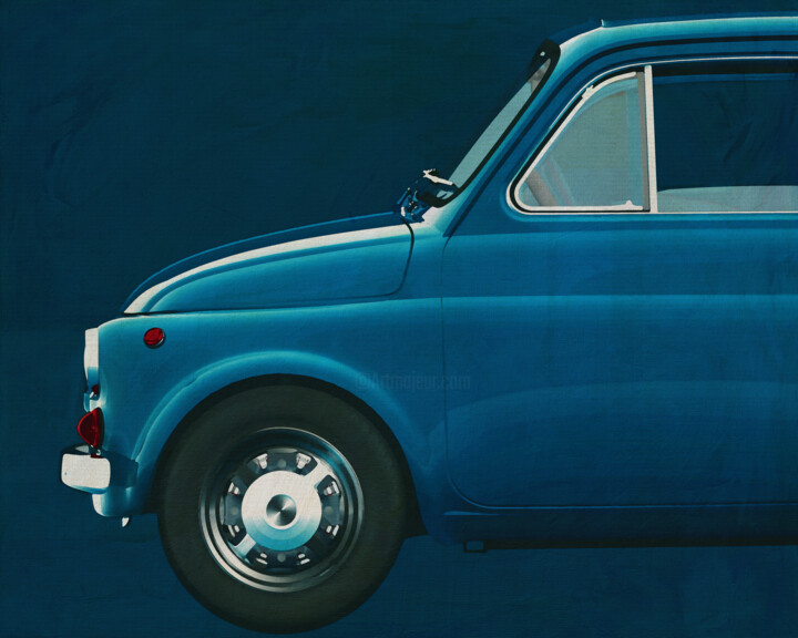 Fiat Abarth 595 1968 Side Front 数字艺术