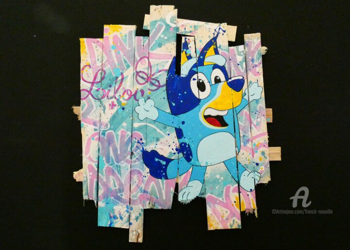 Peinture intitulée "Bluey" par Franck Neuville, Œuvre d'art originale, Acrylique
